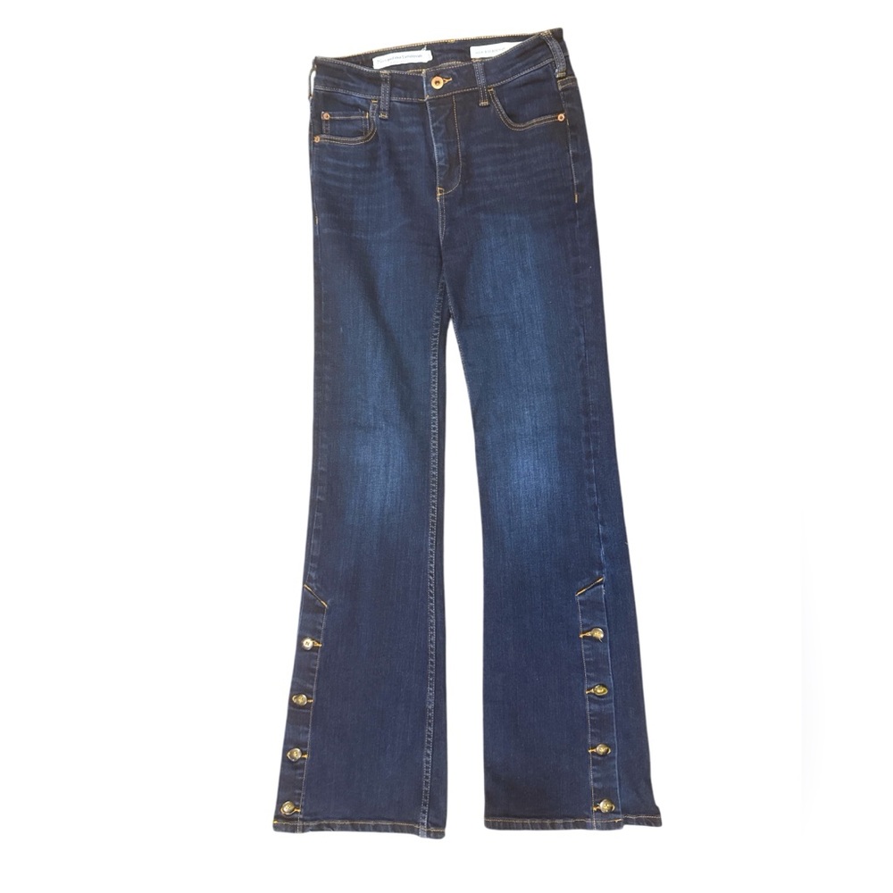 Pilcro Button hem high rise boot cut jean size 26